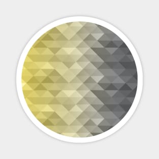 Yellow Ultimate Gray Gradient Geometric Triangle Squares Pattern Magnet